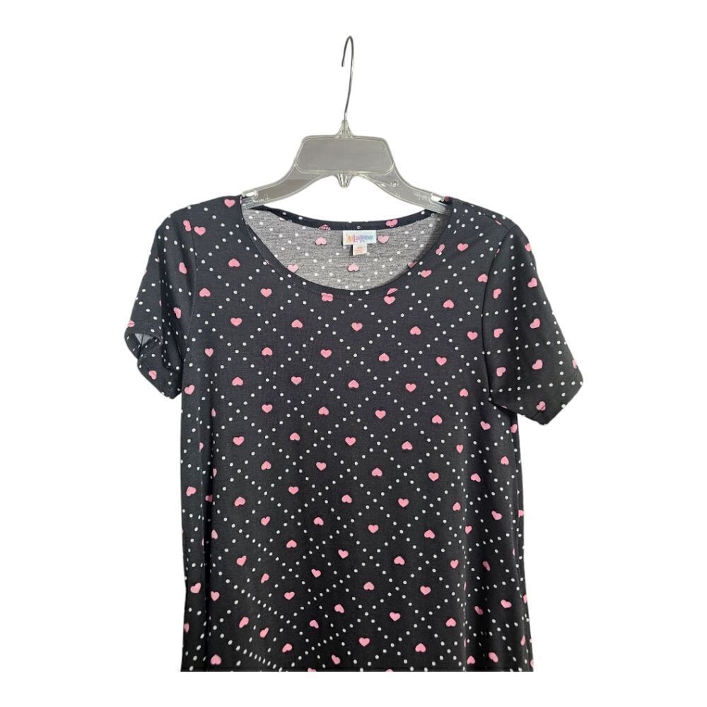 LULAROE Jessie Swing Dress‎ Heart Print Pockets - Size XS - Picture 4 of 8